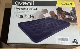 203x152x22cm Avenli X002qm8as5 Flocked Air Bed Queen Soft Inflatable Blue