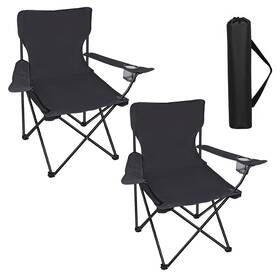 4325423545 Azeqwv 2pcslightweight Camping Chair For Adults And Teens 264lbs Capacity Black