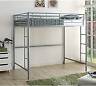 B00f91j0wo Walker Edison Orion Urban Industrial Metal Twin Over Loft Bunk