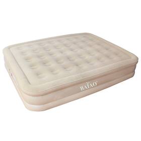 Lx-am200d-40bro Baiao Air Mattress With Built-in Pumb Bed Queen Size Inflatable For