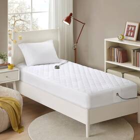 Br55-3065 Beautyrest Cotton Heated Mattress Pad - Bed Warmer With 20 Heat Settings Cont