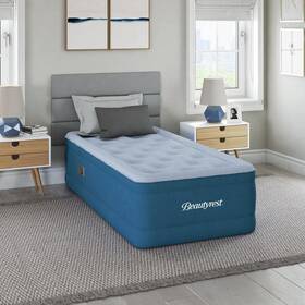 Mm09717tw Beautyrest Twin Size Air Bed Mattress 17 Inch Plastic 700lb Capacity With Built-in Pump