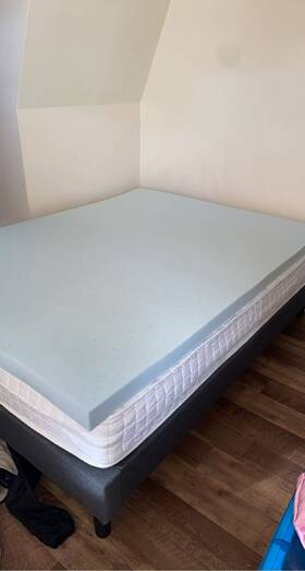 Best Price Mattress 842165188106 Topper Full Size 1.5 Inch Ventilated Memory Foam Cooling Gel Infusion