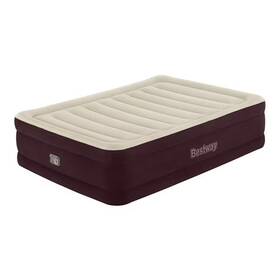 1067938usx21 Bestway Maroon Tritech Air Mattress Queen 20 Inch With Built-in Ac Pump