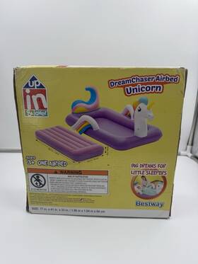 196x104x84cm Bestway Up In And Over Unicorn Airbed For Children