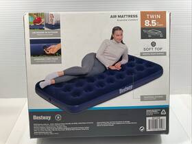 6714qe Bestway Air Mattress Twin 8.5 Inch Soft Top Essential Comfort 2-way Valve New Nib