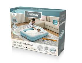 6715ze Bestway Easy-in 9 Inch Kids Air Mattress With Built-in Pump Full Blue