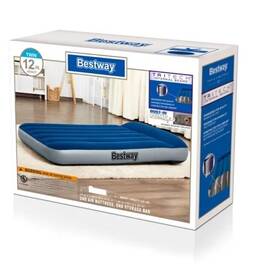67933e Bestway 12 Inch Air Mattress With Built In Ac Pump Blue Full Size 661 Lbs Capacity New