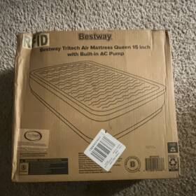 67975te Bestway Tritech Queen Air Mattress 15 Inch Built-in Ac Pump