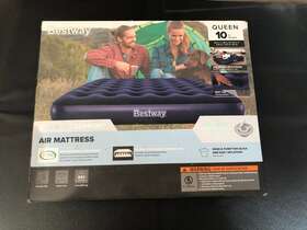 Bestway 821808048311 Air Mattress Queen 10 Inch H With Antimicrobial Coating Blue