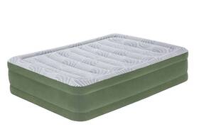 Bestway 821808071708 Fashion Flock Sage 18 Inch Queen Air Mattress With Built-in Pump