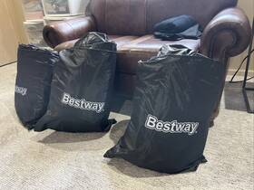 A1401353 Bestway Inflatable Air Mattress Black With Built-in Pump And Carry Bag