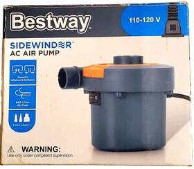 62140e Bestway Sidewinder Ac Air Pump Electric 3 Valve Adaptors Inflates And Deflates Euc