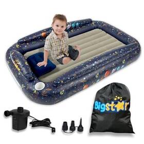 Bigstar 860011071105 Inflatable Toddler Travel Bed - Space-themed Solar System Design