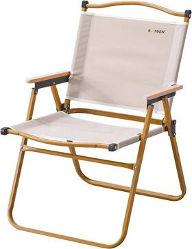 Kmt-chairx1 Boosden Camp Chair Portable Outdoor Wide Folding Large Khaki - 1 Pack