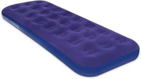 Branded 744110052435 Portable Single Size Air Mattress Blow Up Bed For Tent Camping Travel Blue