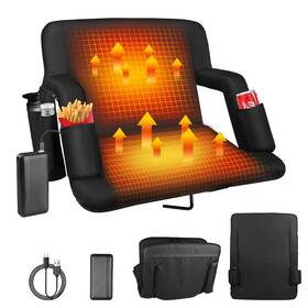Bsteciar 765627809657 Heated Stadium Seats For Bleachers With Back Support 25 Inch Bleacher Chair W