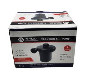 Buymax 738629006836 Electric Air Pump For Inflatables 110v Ac/12v Dc Mattress Airbed