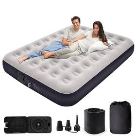 Calanofin 782861604329 Inflatable Queen Air Mattress With Built-in 2500mah Battery Pump 10 Inch Height I