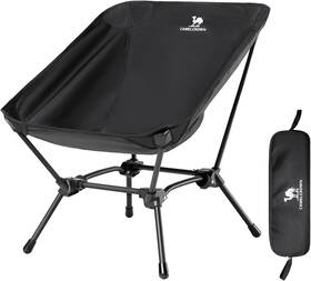 874bakk601 Camel Crown Folding Camping Chair Lightweight Portable Full Cloth Black