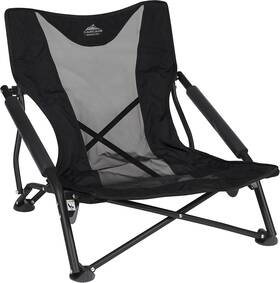 Cascade Mountain Tech 757183273799 Folding Camp Chair For Camping Low Profile Black