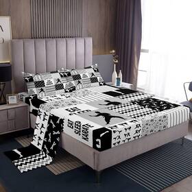 Castle Fairy Zzrs6436zmd-clb Ust Karate Bed Sheet Twin Size Player Silhouette Bedding Set For Teens Men