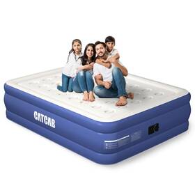 Ca-0002 Catcab Air Mattress Queen With Built-in Pump 18 Inch Size Blow Up Inflat