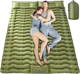 Zg007 Cbsohde Inflatable Sleeping Pad For Camping 2 Person 79 Inch X Two Army Green