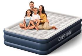 Cherimor 198168265390 Air Mattress Queen With Built In Pump 18 Inch High Thicken Sturdy Inflatable