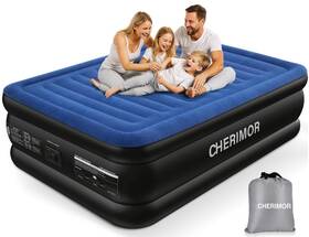 Cherimor 199284246973 Queen Air Mattress With Built In Pump 18 Inch Raised Comfort Multi-lay