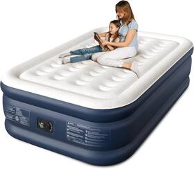 Cherimor A-f-18-grwh-u2 Full Size Air Mattress With Built In Pump 18 Inch Raised Elevated 28-coil