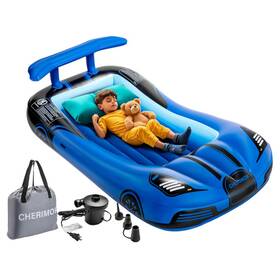 Ae-rc-10-bebe Cherimor Race Car Air Mattress For Children Blue Twin