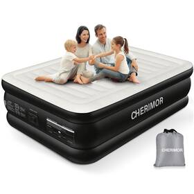Ch12-q-bkwh-u1 Cherimor Air Mattress Queen With Built In Pump Inflatable Blow Up 1