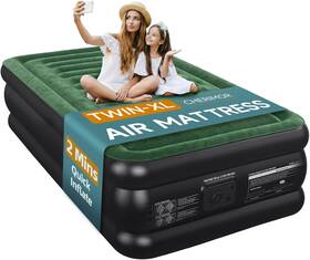 Cherimor Ch21-txl-bkgn Twin Xl Air Mattress With Built-in Pump 18 Inch Raised Comfort 500lbs Hea