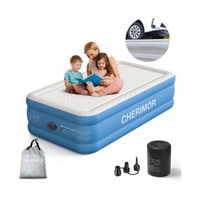 L-t-16-bewh Cherimor Twin Air Mattress With Built-in Pump 1000 Lbs Support Lockmax Tech Wire