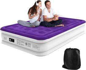 Chillsun 445033791724 Queen Size Inflatable Air Mattress With Built-in Pump For Travel