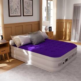 Cs-queen-18in-1 Chillsun Queen Inflatable Air Mattress With Built-in Pump For Home And Camping