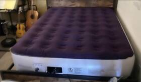 Chillsun Fb003 King Air Mattress Built-in Pump 80x76x18 Firm Gray/blue