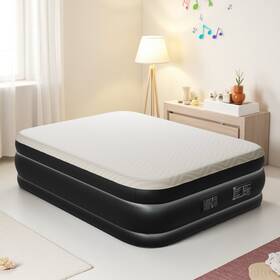 Jt-11500958 China Queen Size Air Mattress With Built-in Pump - 3-min Inflation Storage Bag And Beige