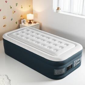 Jt-26701909 China Twin Size Air Mattress With Built-in Pump - Gray 3-min Inflation And Storage Bag