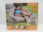 Chobk4tpea Intex Inflatable Camping Sofa Soft Flocked Surface With Cup Holders