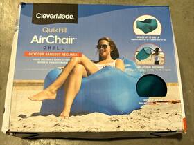 Clevermade 814986021900 Inflatable Lounger Air Chair Lightweight Recliner Style Airchair