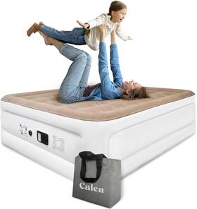 Co. 445026119153 18 Inch Queen Air Mattress Electric Pump Luxury Double High Inflatable Camping Home