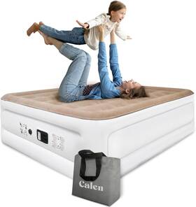 Co. 445042342351 Queen Air Mattress With Electric Built In Pump Luxury Double High Inflatable Ma
