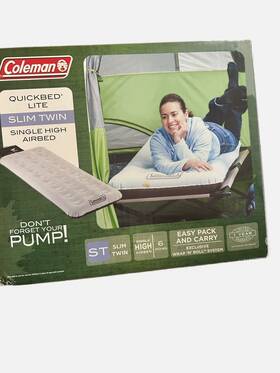 2000011962 Coleman Quickbed Lite Slim Twin Airbed New Sealed Single 6 Inch High Mattress