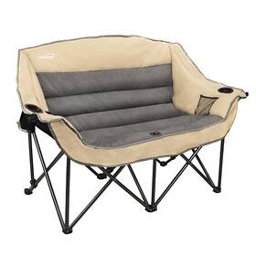 16443 Colorsoul 2 Person Fully Padded Camping Chair Oversized Loveseat X-large Beige