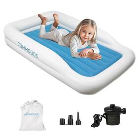 Commouds 977757204392 Portable Toddler Travel Bed With Safety Bumpers Inflatable Kids Air