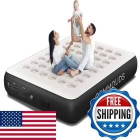 Commouds B0dfd4d4vc Queen Air Mattress Built-in Battery Powered Removable Pump 13 High