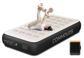 Sz-d811 Commouds Twin Air Mattress With Built-in Battery Powered Removable Pump 13 Inch High Infl