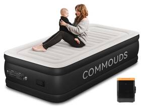 Sz-d911 Commouds Twin Air Mattress With Built-in Battery Powered Removable Pump 18 Inch High Infl